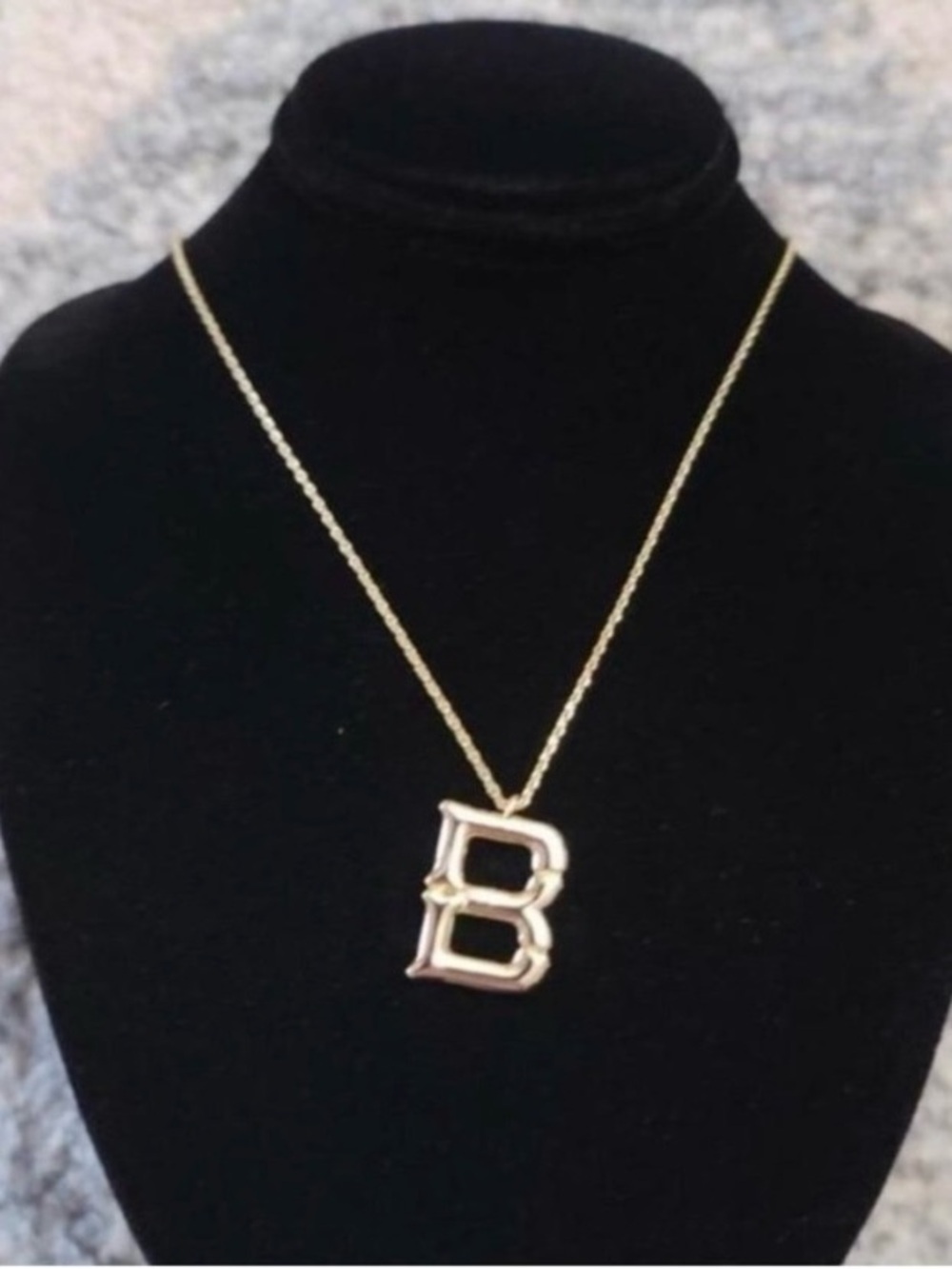 New Initial B 14K Gold-plated Copper Pendant Necklace